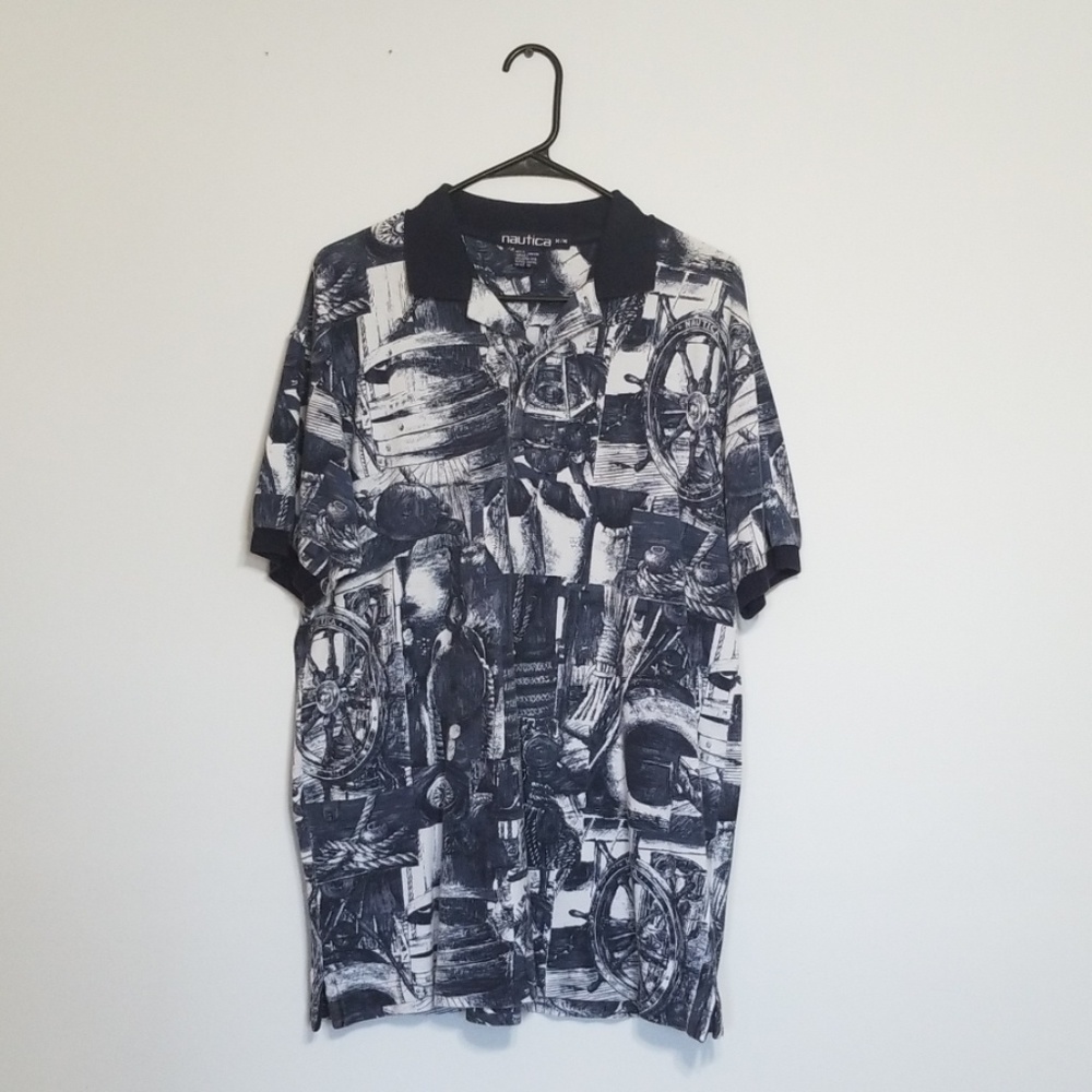 Vintage Nautica Sailing Polo M